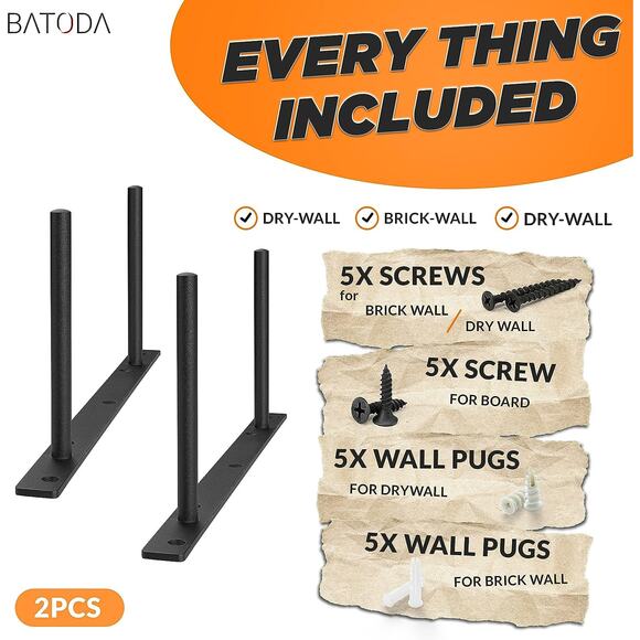 16" Heavy Duty Floating Shelf Bracket (2 pcs) - Picture 4 of 4